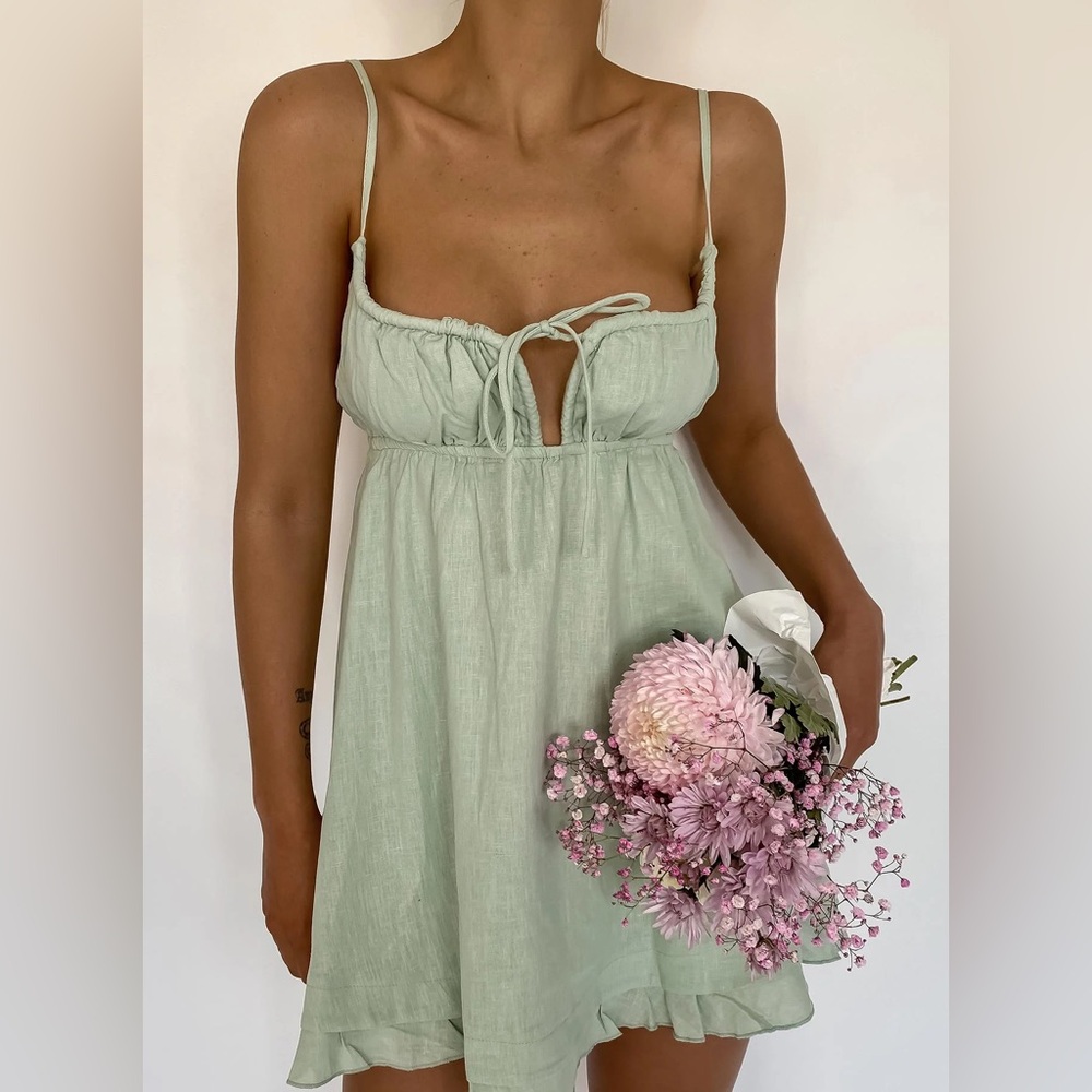 Princess Polly Light Green Mini Dress